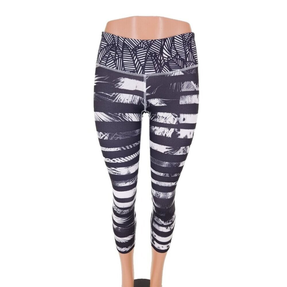 Lululemon Wunder Under Crop II *Full-On Luon 4 Shady Palms Banana Leaf Gingham
